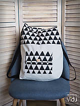 Nákupné tašky - Veľká ECO nákupná taška do ruky/na plece (Trojuholníky) - 10532834_