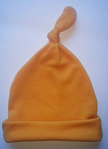 Detské čiapky - Merino čiapočka s uzlíkom horčicová - 10529321_