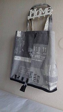 Veľké tašky - Nákupka skladacia s pevným dnom šedá - 10535310_