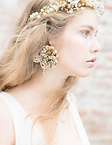  - Glamour klipsňové náušnice "rosa na lúčoch slnka" - 10533491_