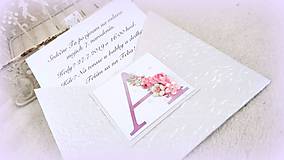 Papiernictvo - Pozvánka alebo pohľadnica "Voňavý monogram" - 10535771_