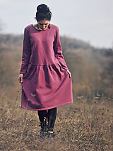 Šaty - Bavlněné šaty růžovofialové - 10536291_