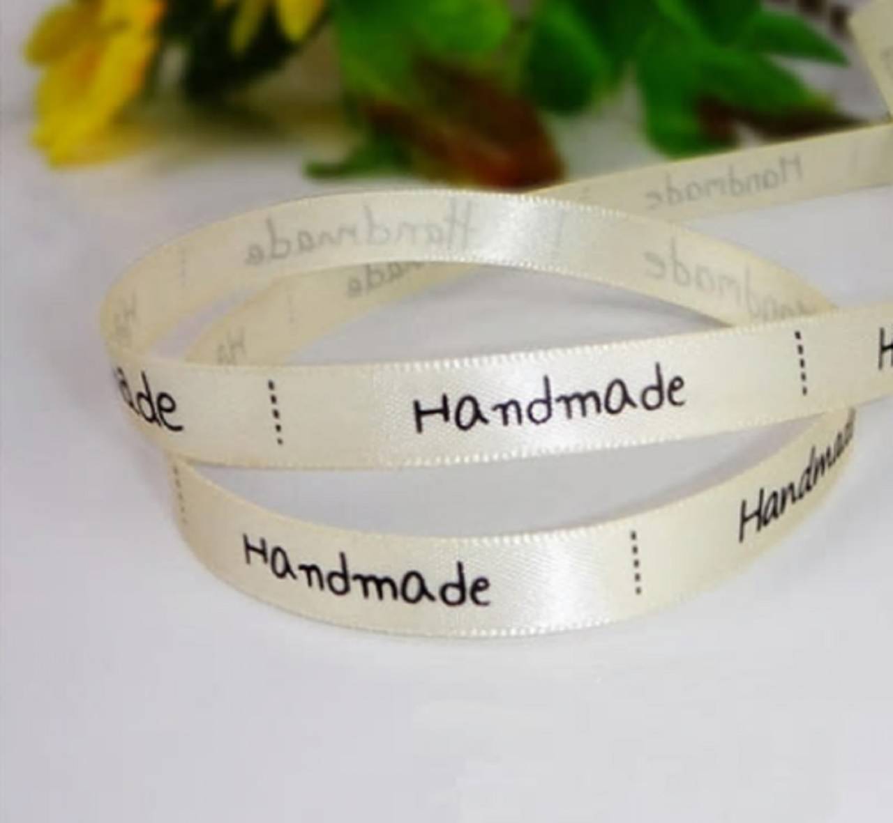 SS102 Stuha handmade 1 cm / cena za meter (Krémová)