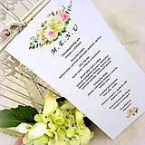 Papiernictvo - Svadobné menu "Letné hortenzie" - 10537256_