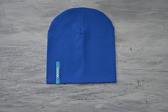 Detské čiapky - Čiapka Elastic modrá/Paríž s menom - 10540039_