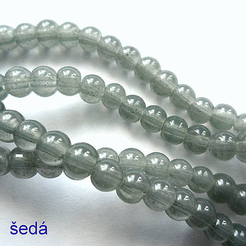 Candy Jade Beads™-4mm-30ks (šedá)