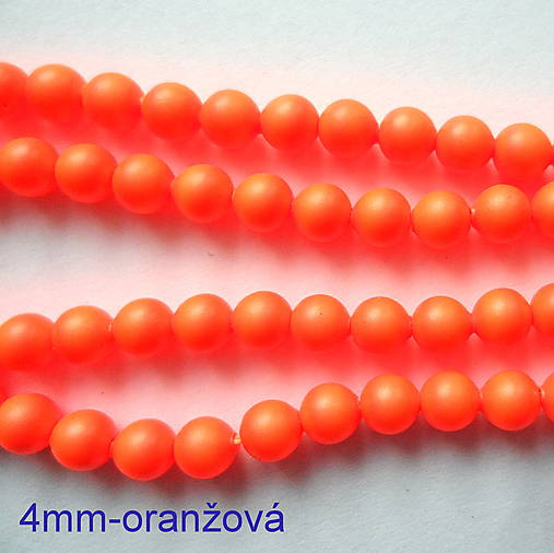SWAROVSKI® perly 4mm-1ks (oranžová)