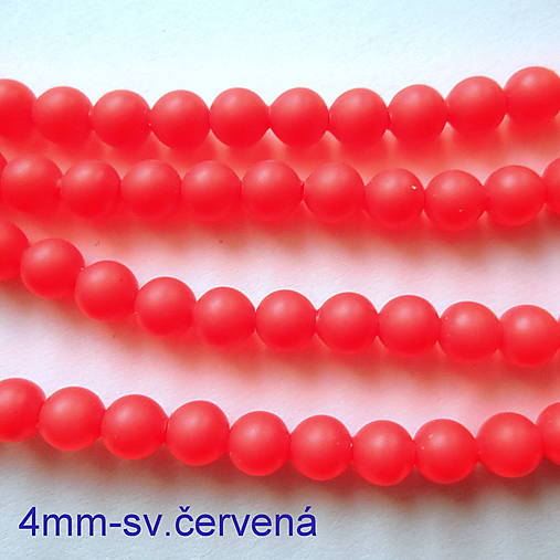 SWAROVSKI® perly 4mm-1ks (sv.červená)