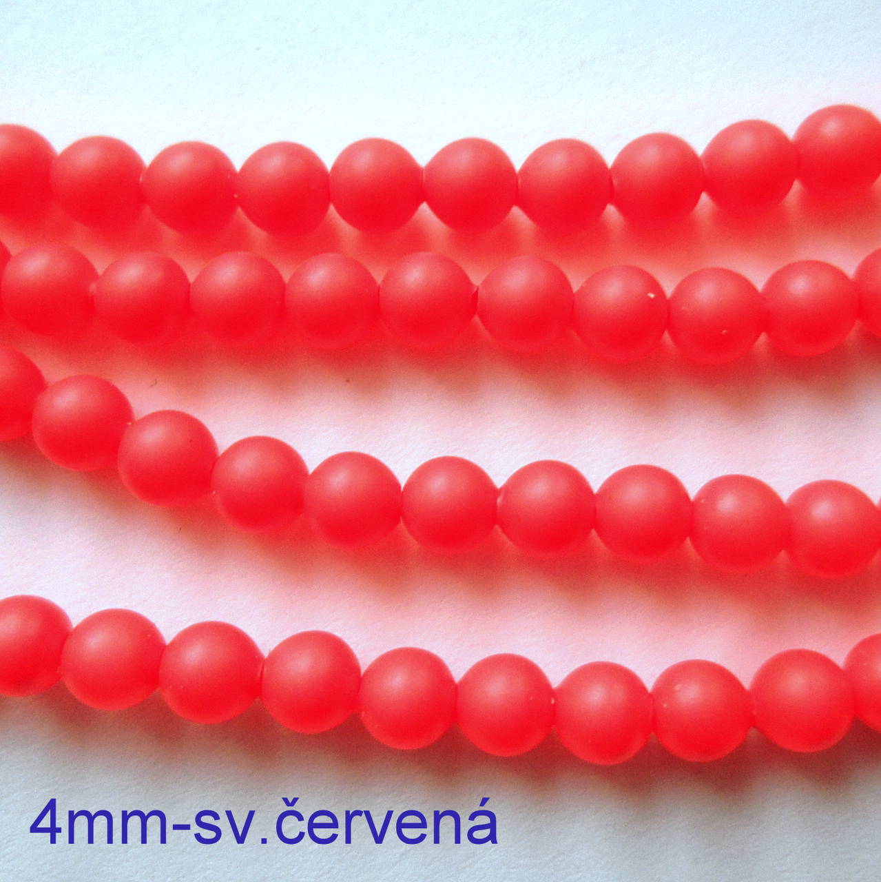 SWAROVSKI® perly 4mm-1ks (sv.červená)