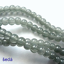Korálky - Candy Jade Beads™-4mm-30ks (šedá) - 10542717_