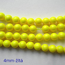 Korálky - SWAROVSKI® perly 4mm-1ks (žltá) - 10542726_