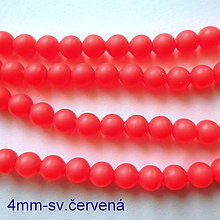 Korálky - SWAROVSKI® perly 4mm-1ks (sv.červená) - 10542728_