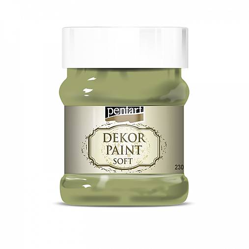 Farby-laky - Dekor Paint Soft- olivová 230 ml****** - 10542853_
