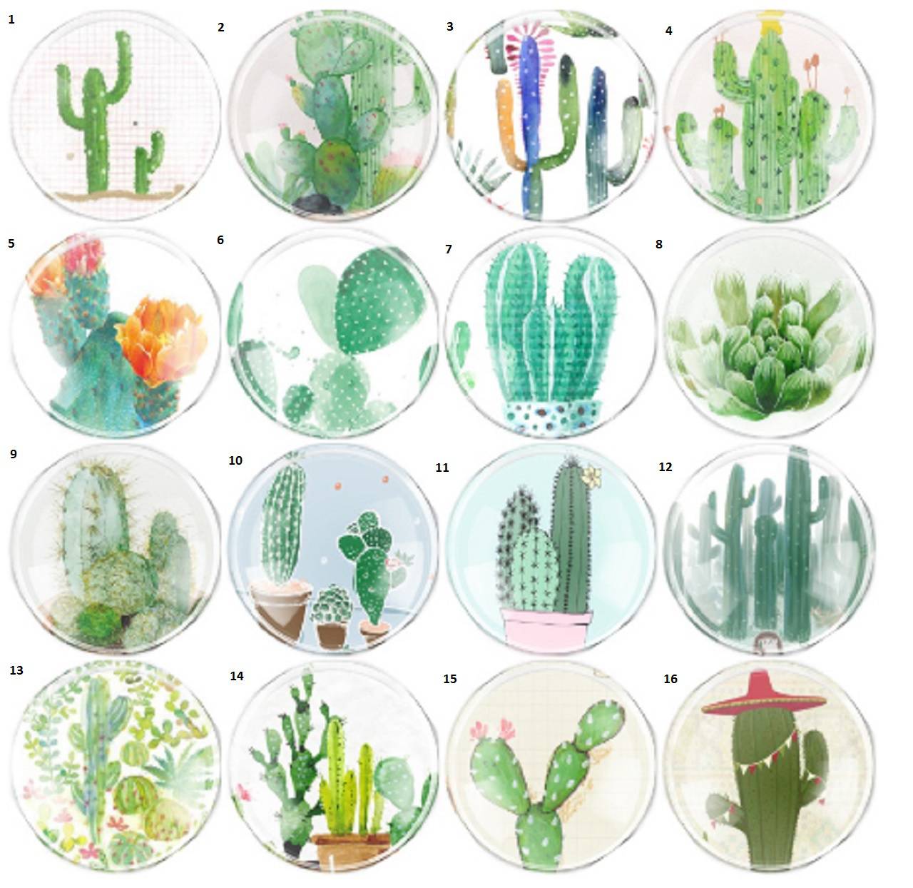 KA108 Kabošon kaktus 12 mm