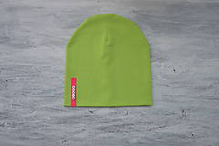 Detské čiapky - Čiapka Elastic kiwi zelená s menom - 10540492_