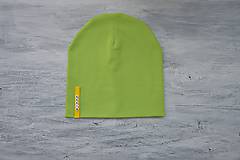 Detské čiapky - Čiapka Elastic kiwi zelená s menom - 10540496_