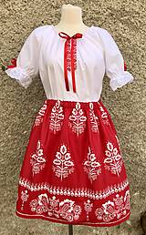 Sukne - Folklórna sukňa - Monika v červenom  - 10543794_