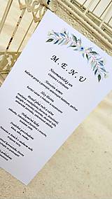 Papiernictvo - Svadobné menu "Olivový sen" - 10544811_