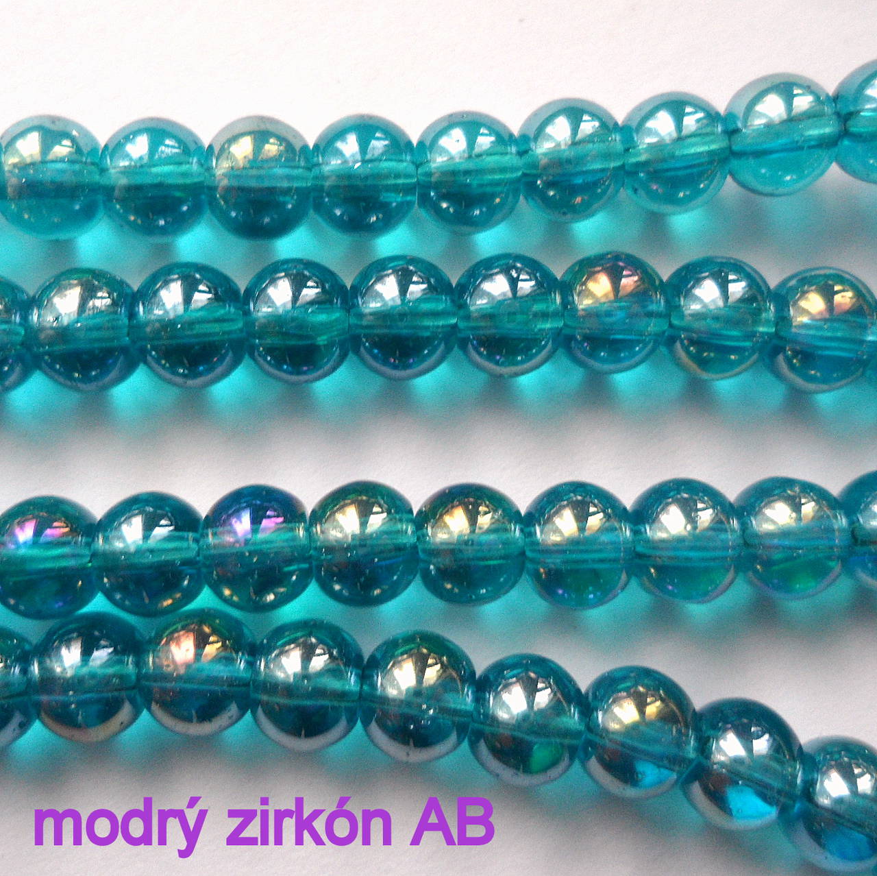 CrystaLine Beads™-6mm-1ks (modrý zirkón AB)