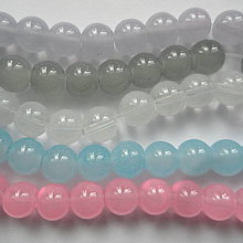 Korálky - Sklenené korálky Candy Jade Beads™-8mm-10ks - 10548308_