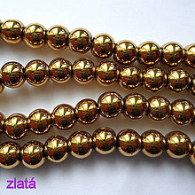 Korálky - CrystaLine Beads™-6mm-1ks (zlatá) - 10548451_