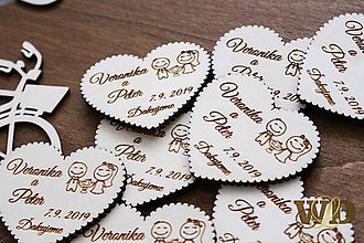 Darčeky pre svadobčanov - Svadobné magnetky s dievčatkom - 10545973_