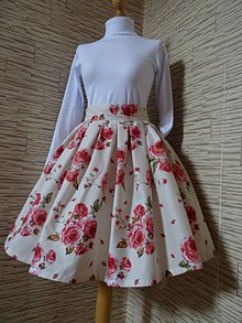 Sukne - Kvetovaná sukňa - 10545745_