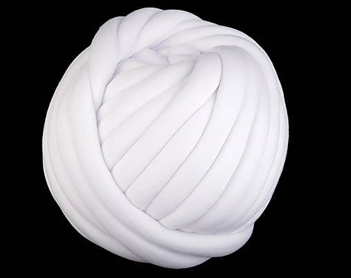 Galantéria - Chunky Yarn Marshmallow biela pletenie rukami - 10550078_