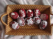 Dekorácie - veľkonočné vajíčka bordové - 10551091_