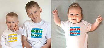 Detské oblečenie - tričko a body šibi - ryby - 10551105_