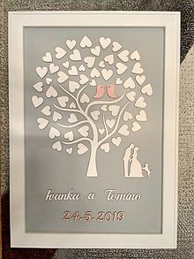 Dekorácie - Svadobná kniha hostí / svadobný strom - 10552823_