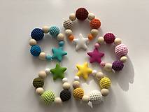 Hračky - Melírové hryzátko Star / Crochet highlights teether Star (Fialová) - 10555378_