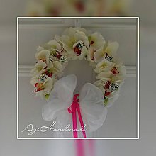 Dekorácie - venček na dvere - orchidei - 10554299_