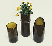 Príbory, varešky, pomôcky - Radostná práca: Váza zrezaná šikmo (Tmavo zelená) - 10555090_