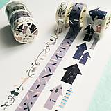 Papier - ozdobná papierová páska Šípky, súprava - 10553284_