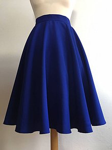 Sukne - modrá kruhová sukňa - 10555889_