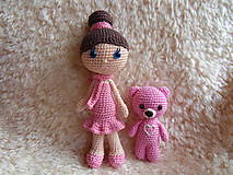 Hračky - Milá háčkovaná bábika/baletka - 25cm - 10553644_