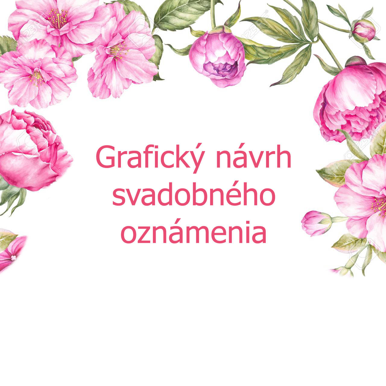 grafický návrh svadobného oznámenia