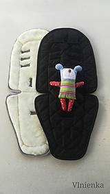 Detský textil - Joolz HUB Seat Liner BLACK / Podložka do kočíka čierna Elegant prešitie na mieru - 10557430_