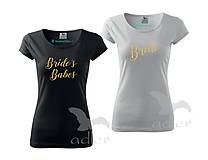 Topy, tričká, tielka - Tričko Bride + Brides Babe´s - 10556643_