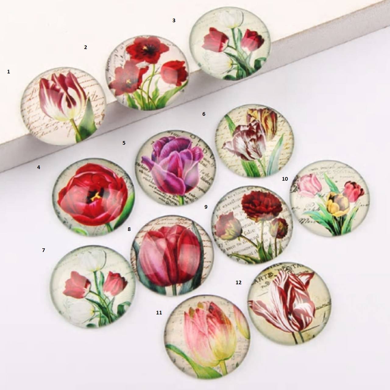 KA101 Kabošon Tulipány 12 mm