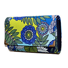 Peňaženky - peněženka Modrý květ 16cm - 10557057_