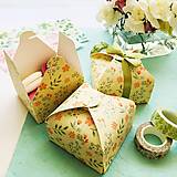 Darčeky pre svadobčanov - papierová škatuľka Letná lúka na darčeky alebo makarónky - 10561348_
