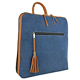 Batohy - Dámsky ruksak z talianskej prírodnej kože, tehlová - 10562561_
