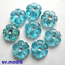 Korálky - Kvet plast 11x5mm-1ks (sv.modrá) - 10563694_