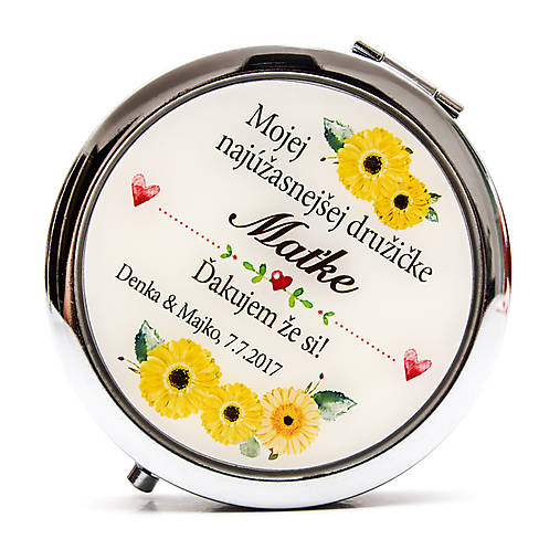 Zrkadielka - Zrkadielko pre družičku - gerbera - 10563313_