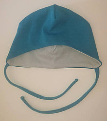 Detské čiapky - Prechodná čiapočka merino/biobavlna - 10563822_