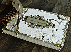 Papiernictvo - Svadobná kniha hostí,fotoalbum,kronika,kniha návštev ELEGANCIA - 10565620_