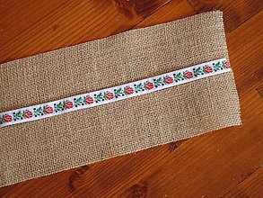 Úžitkový textil - Folklórna jutová šerpa na stôl šírka 15cm aj iné šírky - 10564115_