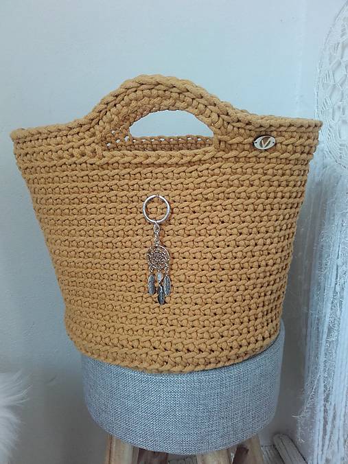 Veľké tašky - TOTE BAG horčicová - 10566802_